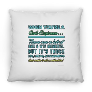 Civil Engineer WTF LMFAO - Pillow v2, Medium