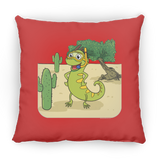 Iguana Cactus Cartoon - Pillow, Small