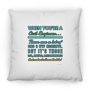 Civil Engineer WTF LMFAO - Pillow v2, Large