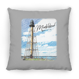 Marblehead, Lighthouse Color Sketch - Pillow, Large