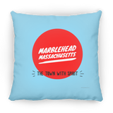 Marblehead, Town w Spirit, Red Circle - Pillow, Medium