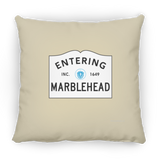 Marblehead, Entering Marblehead Sign - Pillow, Medium