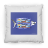 Amity Welcomes You Billboard, Shark Bckgrnd - Pillow, Small