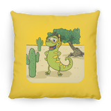 Iguana Cactus Cartoon - Pillow, Large