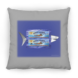 Amity Welcomes You Billboard, Shark Bckgrnd - Pillow, Large