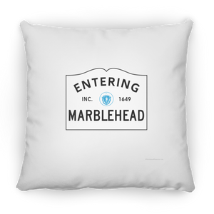 Marblehead, Entering Marblehead Sign - Pillow, Small