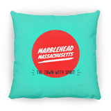 Marblehead, Town w Spirit, Red Circle - Pillow, Large