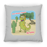 ARUBA Iguana Cactus Cartoon - Pillow, Small