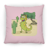 Iguana Cactus Cartoon - Pillow, Small