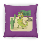 Iguana Cactus Cartoon - Pillow, Medium