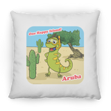 ARUBA Iguana Cactus Cartoon - Pillow, Large