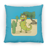 Iguana Cactus Cartoon - Pillow, Medium