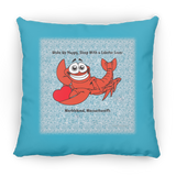 Marblehead, Lobster Lover Wake up Happy - Pillow, Small