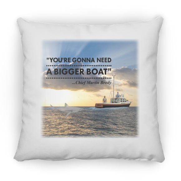 Gonna Need a Bigger Boat Scene, Sunset - Pillow, Small