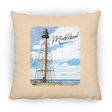 Marblehead, Lighthouse Color Sketch - Pillow, Large