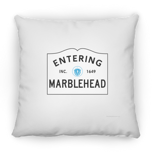 Marblehead, Entering Marblehead Sign - Pillow, Medium