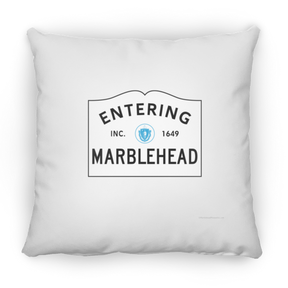 Marblehead, Entering Marblehead Sign - Pillow, Medium