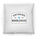 Marblehead, Entering Marblehead Sign - Pillow, Medium