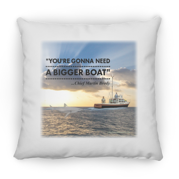 Gonna Need A Bigger Boat Scene, Sunset - Pillow, Large