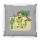 Iguana Cactus Cartoon - Pillow, Large