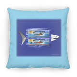 Amity Welcomes You Billboard, Shark Bckgrnd - Pillow, Medium