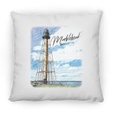 Marblehead, Lighthouse Color Sketch - Pillow, Large