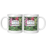 Entering Marblehead Sign, Hollyhocks - Mug