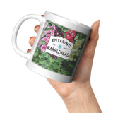Entering Marblehead Sign, Hollyhocks - Mug