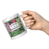 Entering Marblehead Sign, Hollyhocks - Mug