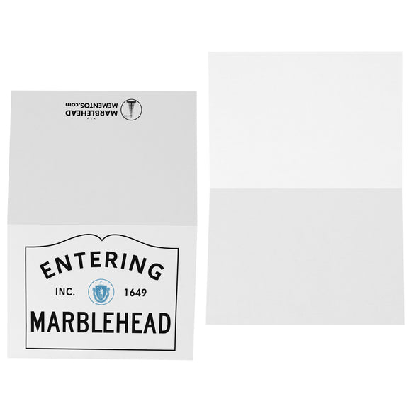 Entering Marblehead sign 5x7 Note Card