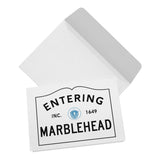 Entering Marblehead sign 5x7 Note Card