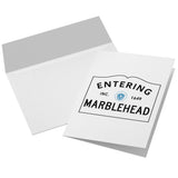 Entering Marblehead sign 7x5 Note Card