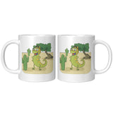 Iguana Cactus Cartoon, Mug