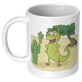 Iguana Cactus Cartoon, Mug