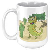 Iguana Cactus Cartoon, Mug