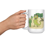 Iguana Cactus Cartoon, Mug