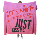 Just Kiss Me - Fleece Blanket