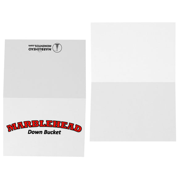 MARBLEHEAD - (red-black Down Bucket) 5x7 Note Card