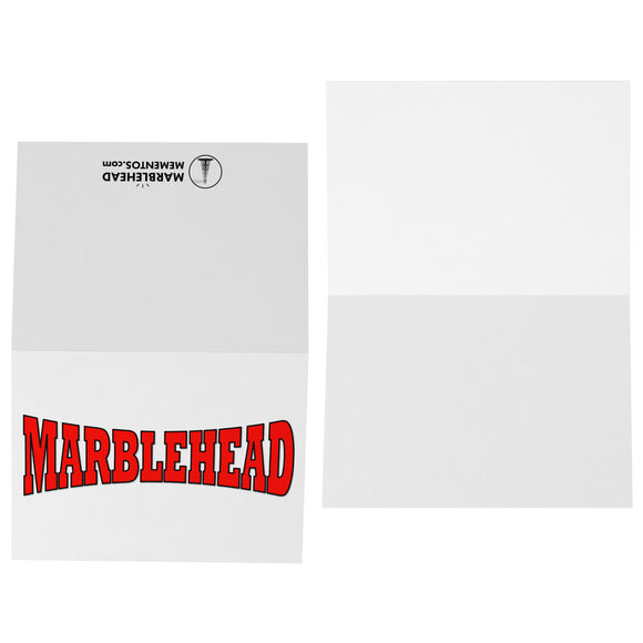 MARBLEHEAD - (red-black stretch)  5x7 Note Card