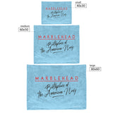 Marblehead - Birthplace of American Navy - Fleece Blanket Blue bckgnd