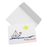 Marblehead - Sailboat & Sun Sketch 5x7 Note Card
