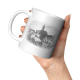 Marblehead, Abbot Hall Scene, b&w Sketch - Mug