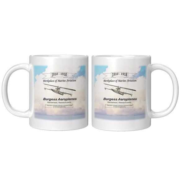 Marblehead, Birthplace of Marine Aviation Clouds Bckgrnd - Mug