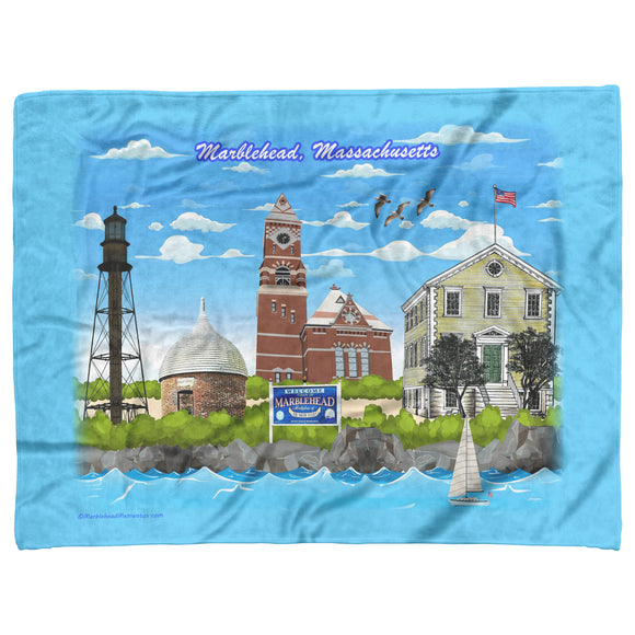 Marblehead Collage- Fleece Blanket