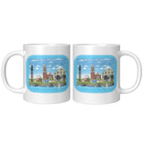 Marblehead Collage w Words & Seagulls - Mug