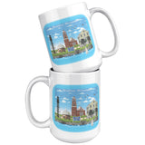 Marblehead Collage w Words & Seagulls - Mug