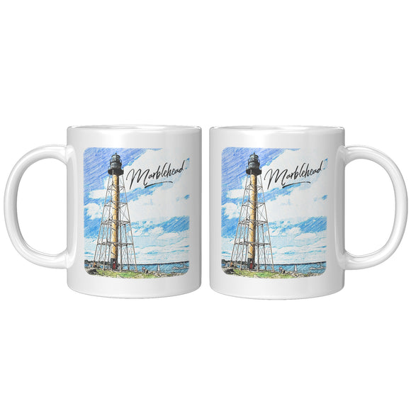 Marblehead, Lighthouse Sketch Color Marblehead - Mug