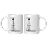 Marblehead, Lighthouse Sketch b&w - Mug