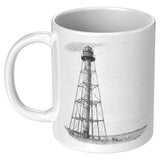 Marblehead, Lighthouse Sketch b&w - Mug