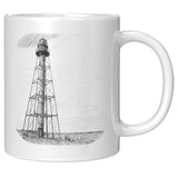 Marblehead, Lighthouse Sketch b&w - Mug